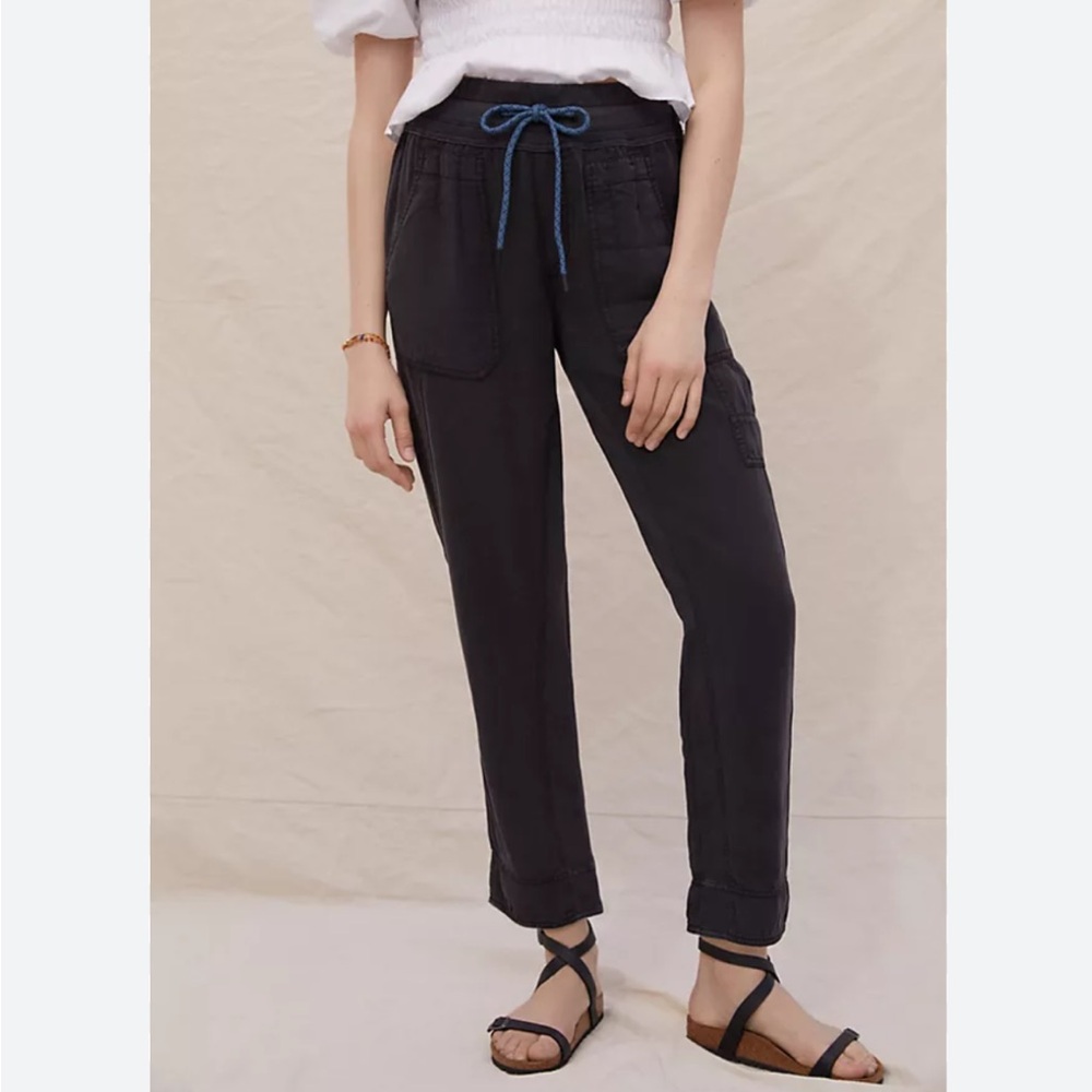 Anthropologie Black Nomad Jogger Pants with Elastic Cuffs